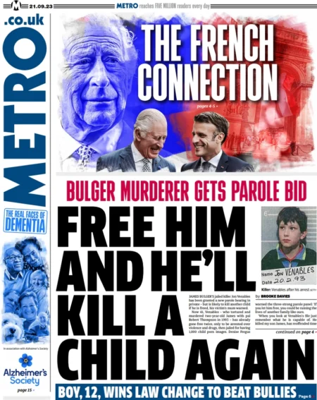 Metro – Free him and he’ll kill a child again 