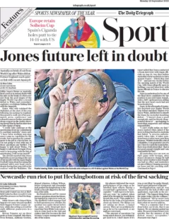 Telegraph Sport – Jones future left in doubt 