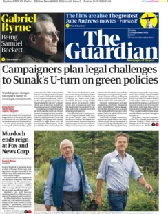 The Guardian – Campaigners plan legal challenges to Sunak’s U-turn on green policies 