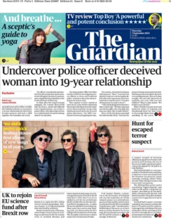 The Guardian – Undercover police officer deceived woman into 19-year relationship 