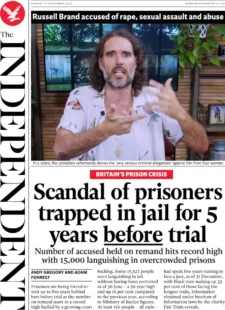 The Independent – Russell Brand accused of rape, sexual assault and abuse