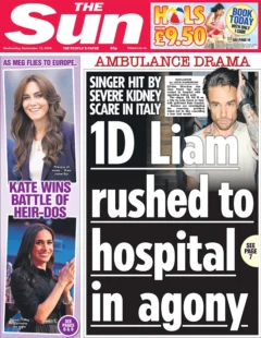 The Sun – 1D Liam rushed to hospital in agony 