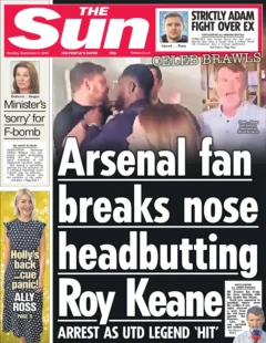 The Sun – Arsenal fan breaks nose headbutting Roy Keane