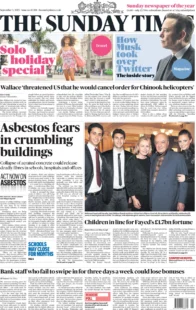 The Sunday Times – Asbestos fears in crumbling buildings