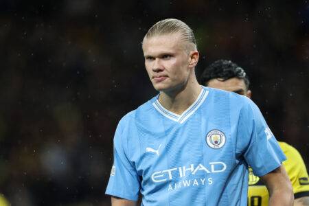 ‘I’m so concerned!’ – Pep Guardiola reacts after Erling Haaland ONLY scores twice in Champions League win