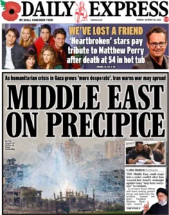 Daily Express – Middle East on precipice