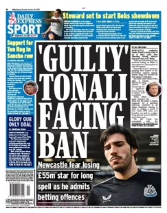 Express Sport –  Guilty Tonali Facing Ban 