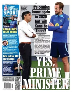 Express Sport – Euro 2028: Will Kane be there? Yes Prime Minister 