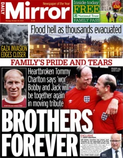 Daily Mirror – Family’s pride and tears: Brothers forever 