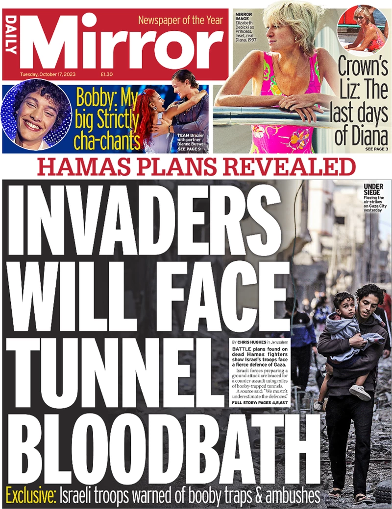 Daily Mirror - Invaders will face tunnel bloodbath 