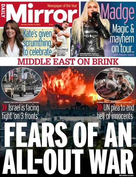 Daily Mirror – Middle East: Fears of an all-out war 