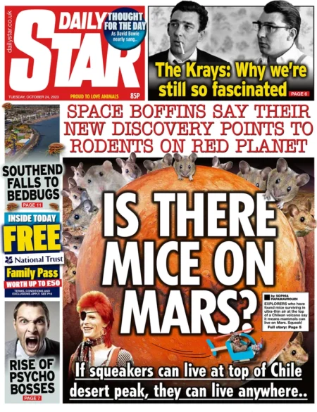 Daily Star – Is there mice on Mars? 