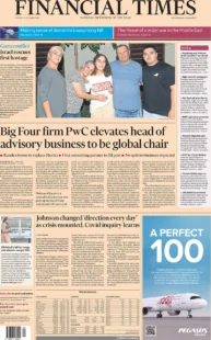 Financial Times – Big four firm PwC elevates head of advisory business to be global chair 