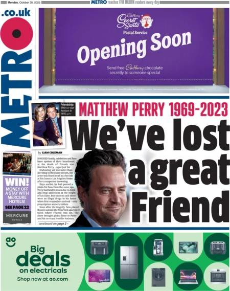 Metro – Matthew Perry 1969-2023: We’ve lost a great friend 