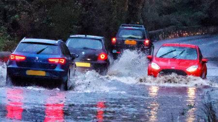 Hundreds of schools shut as Storm Ciarán batters southern England