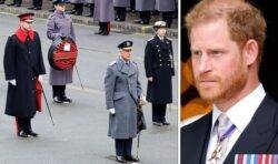 Prince Harry ‘deeply regrets’ leaving Royal Family as he misses another Cenotaph service