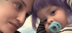 Kelly Osbourne’s one-year-old son has purple hair in new photo