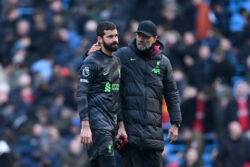 Jurgen Klopp gives worrying injury update on Alisson Becker and Diogo Jota