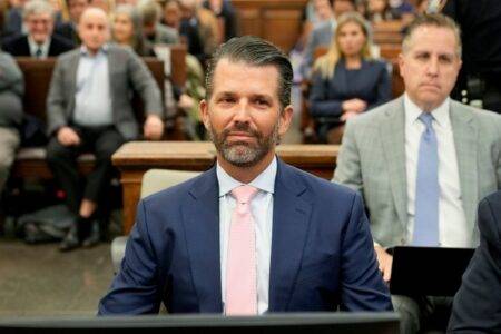 Donald Trump Jr says ‘I should have worn makeup’ as he testifies in fraud trial