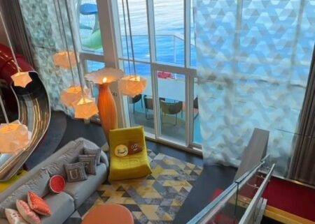 Inside the £41k-a-week cruise ship suite with a slide, musical stairs and private butler