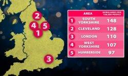 Map shows UK’s Christmas burglary hotspots – is your area at risk?