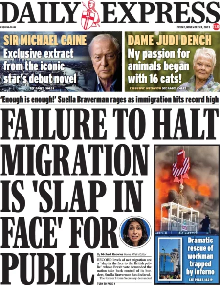 Daily Express – Failure to halt migration is ‘slap in the face’ for public 