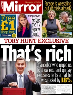 Daily Mirror – Tory Hunt Exclusive: That’s Rich 