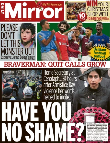 Daily Mirror – Have you no shame? 