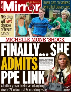 Daily Mirror – Finally she admits PPE link 