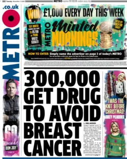 Metro – 300,000 get drug to avoid breast cancer 