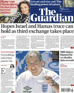 The Guardian – Hopes Israel and Hamas truce can hold as third exchange takes place 