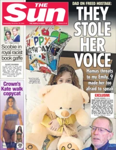 The Sun – Israel-Hamas: They stole her voice 