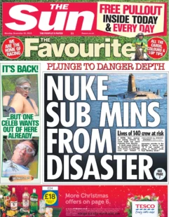 The Sun – Nuke Sub Mins From Disaster 