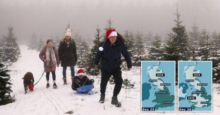 Map reveals UK areas to have snow on Christmas – is yours on the list?