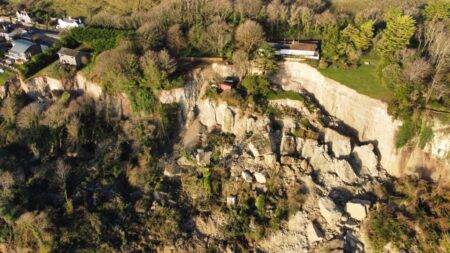 Huge landslide forces 20 homes to evacuate two weeks before Christmas