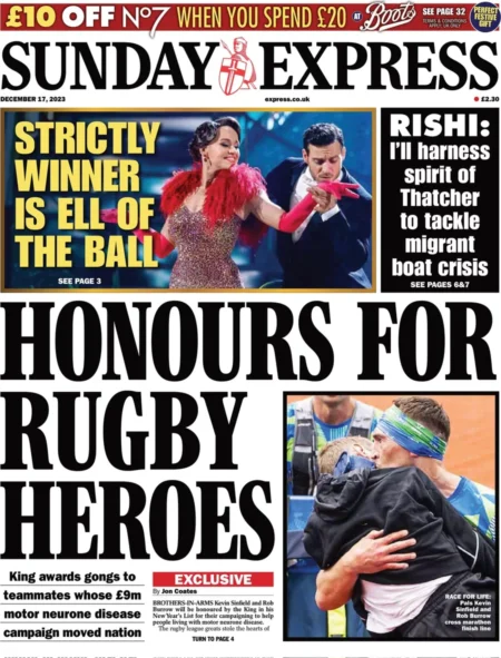 Sunday Express – Honours For Rugby Heroes 