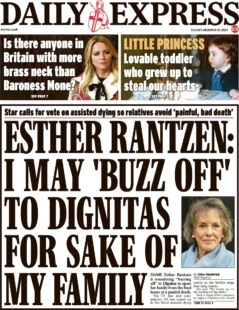 Daily Express – Esther Rantzen: I May Buzz Off To Dignitas 