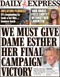 Daily Express – We must give Esther Rantzen her final campaign victory 