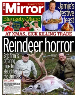 Daily Mirror – Reindeer horror 