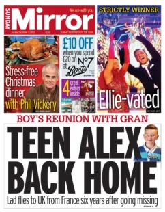 Sunday Mirror – Alex Teen Back Home 