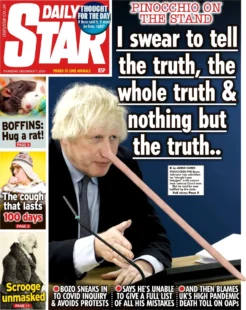 Daily Star – Pinocchio on the stand: I swear to tell the truth 