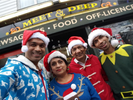 Hindu family opens their newsagents to lonely locals on Christmas day