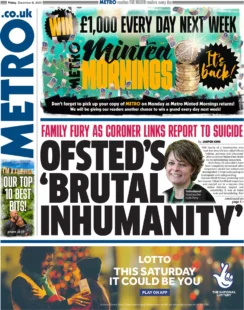 Metro – Ofsted’s ‘brutal humanity’ 