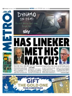 Metro – Has Lineker Met His Match? 