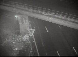 M6 closed after lorry ‘strikes bridge’ spilling load over carriageway