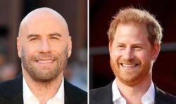 John Travolta’s special link to Prince Harry as he attends Living Legends Awards alone