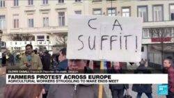 French farmers take protest to Brussels