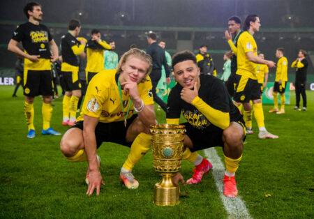Erling Haaland sends message to Jadon Sancho with Man Utd star set to complete Dortmund return