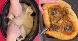 Woman shares genius recipe for making deep dish pizza in your slow cooker