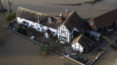Couple beat Storm Henk after being flooded 11 times by building 7ft wall around house